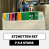Set etiketten - 7 x 2 stuks
