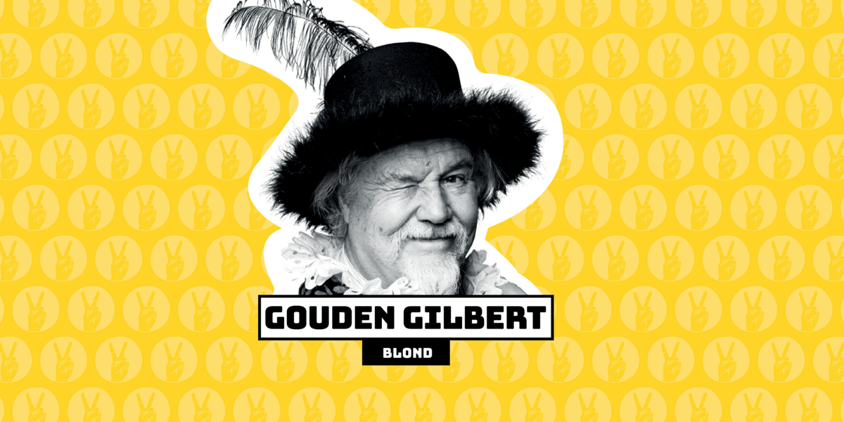 Het etiket van Gouden Gilbert